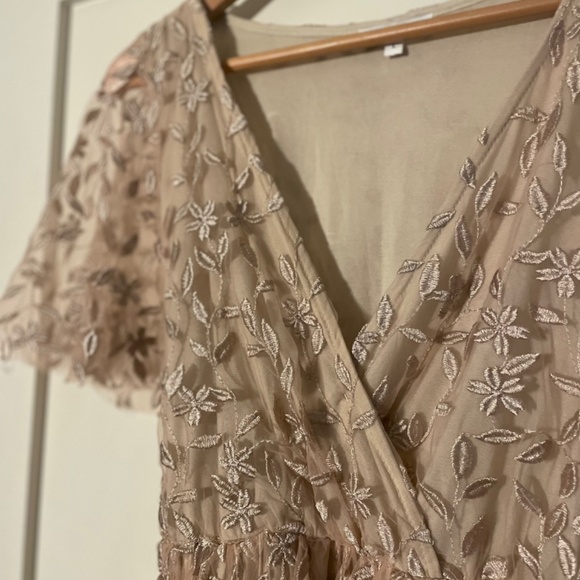 Champagne Floral Dress - Picture 2 of 5